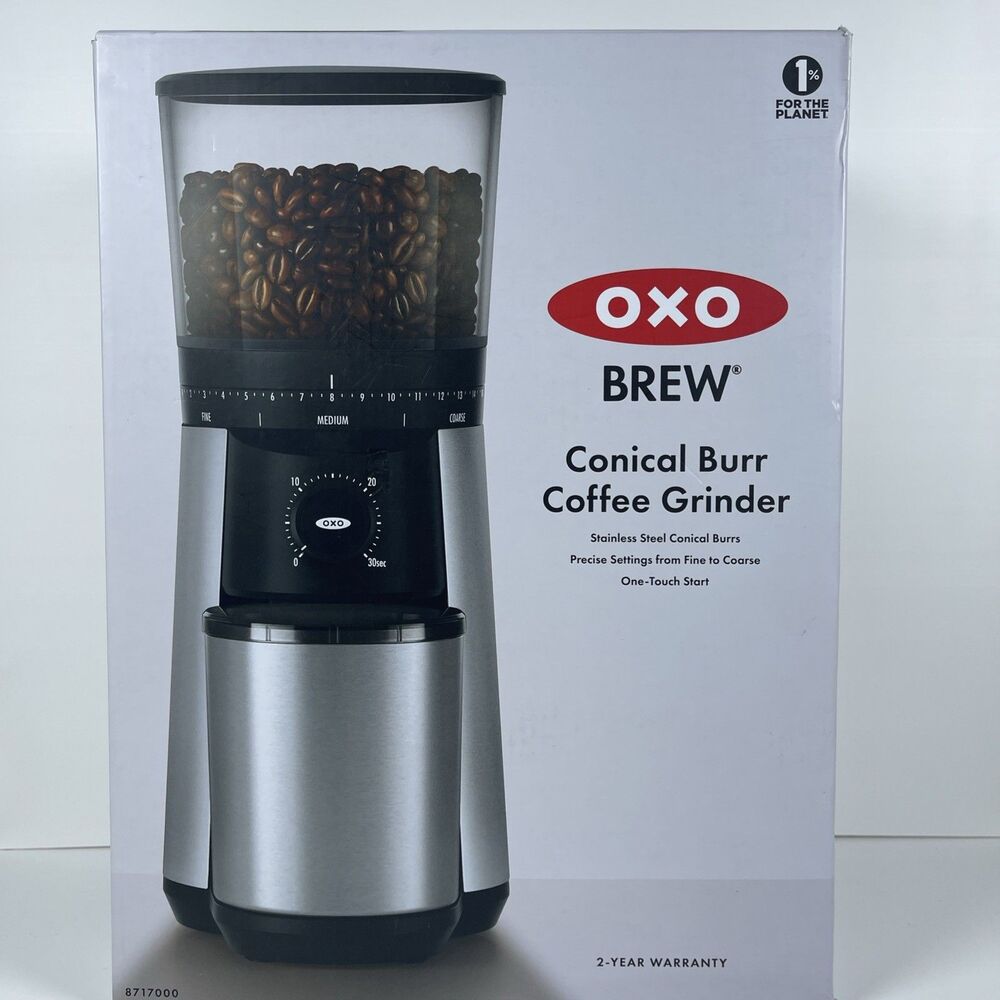 OXO Brew Conical Burr Electric Coffee Bean Grinder Stainless Steel 15-Grind